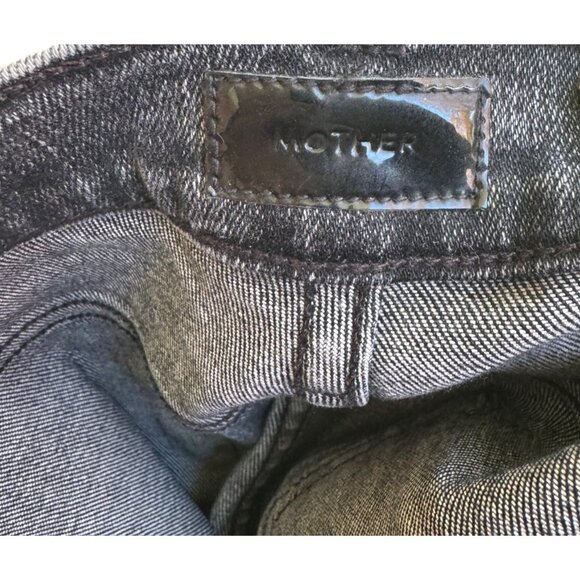 Mother The Seamed Swooner Skimp Jeans Size 29 Black Denim USA - Picture 16 of 16